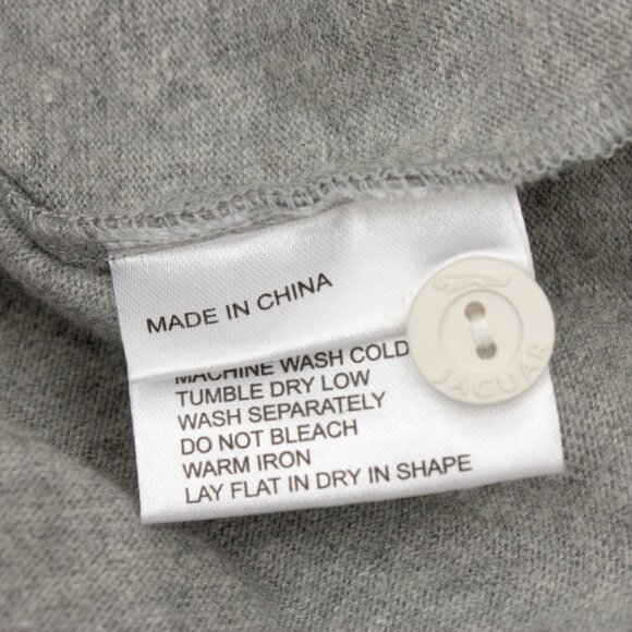 Jaguar Men's Long Sleeve Polo Shirt Flag Logo Embroidery XL - Picture 7 of 11